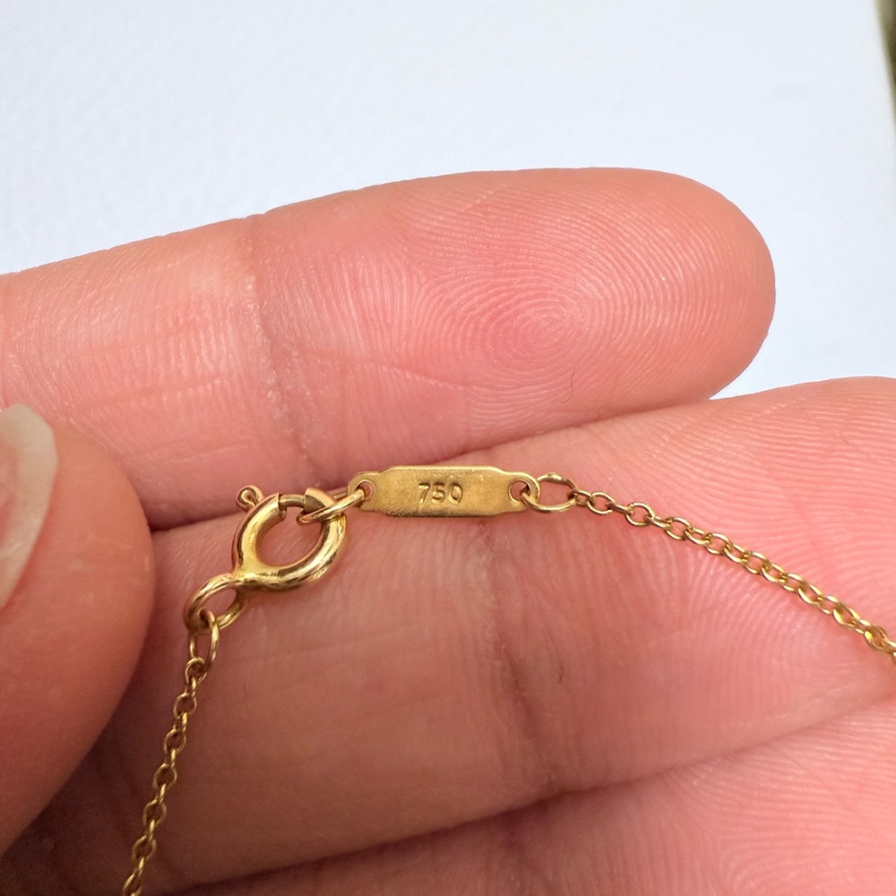 Tiffany & Co. Gold Cross Chain Necklace with Diamond - Picture 5 of 5